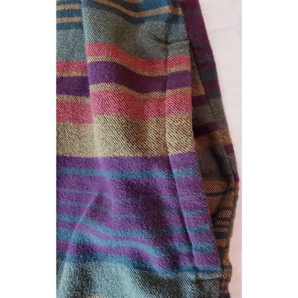 L.L. BEAN Fleece Lined Traditional Fit Sriped Flannel Shirt Shacket Men's Large - Picture 5 of 11